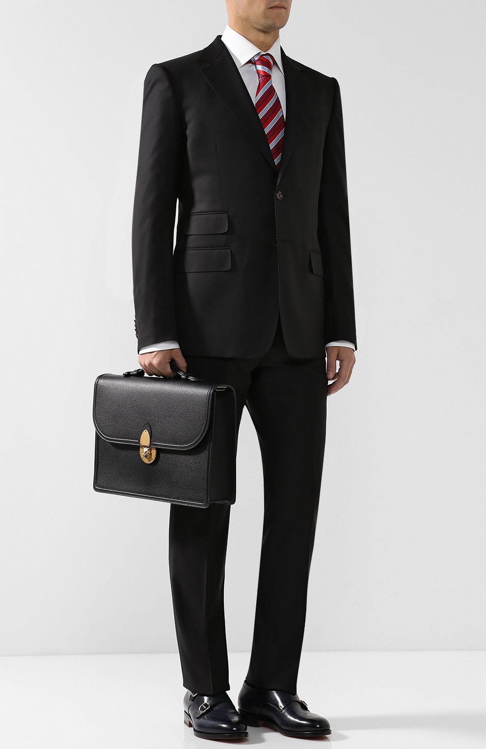 Кожаный портфель с плечевым ремнем GUCCI, арт. 495657/DJ2JD, фото 2