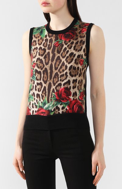Топ из смеси кашемира и шелка DOLCE & GABBANA, арт. FX360T/JAMSH, фото 3