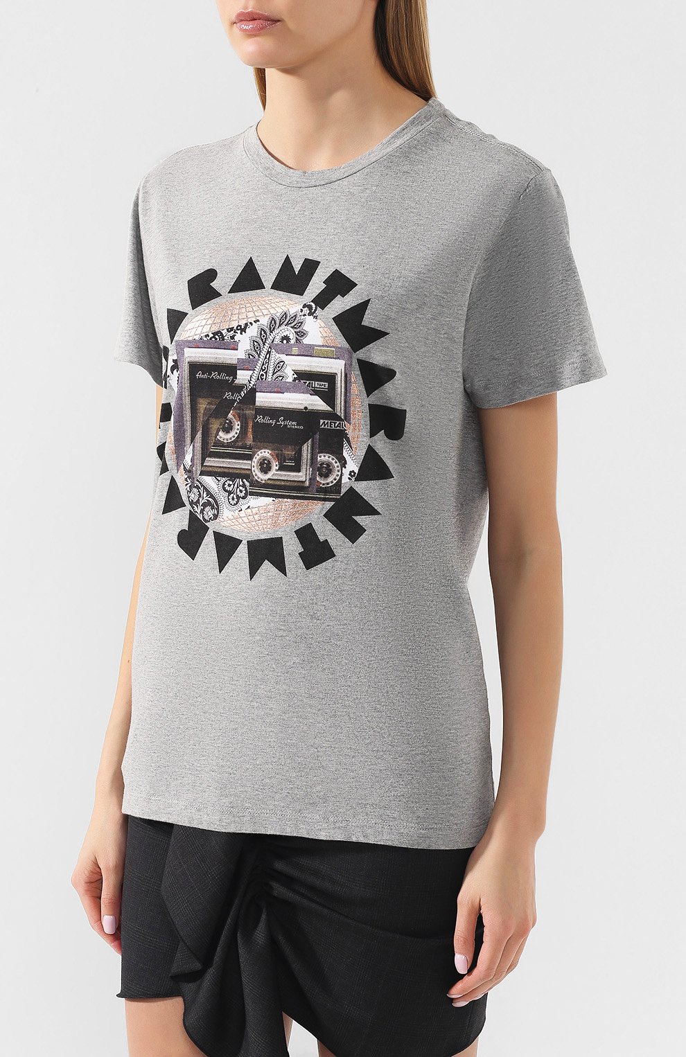 Хлопковая футболка ISABEL MARANT, арт. TS0619-19E038I/ZA0F, фото 3