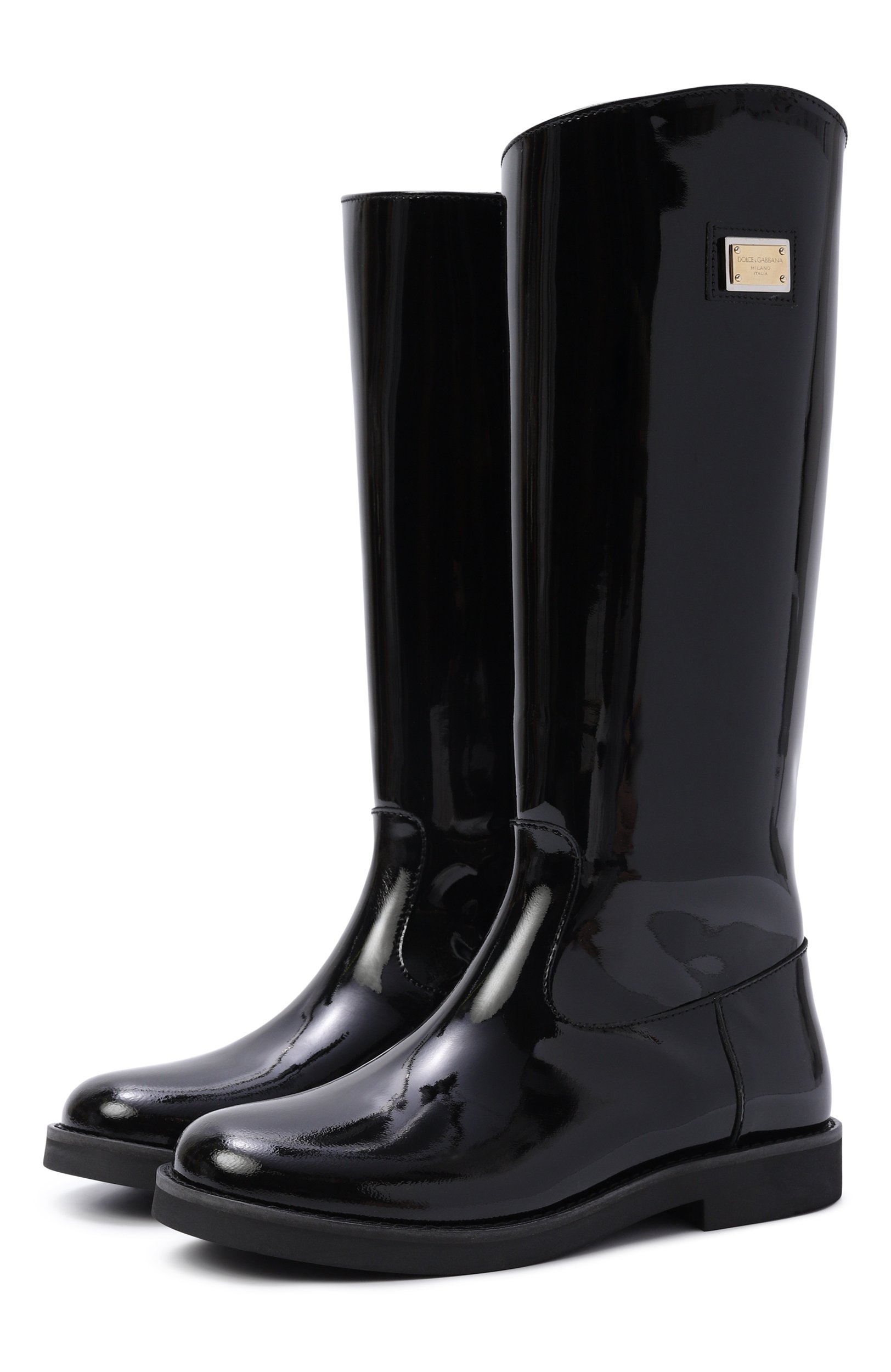 Кожаные сапоги DOLCE & GABBANA, арт. D11431/A1067_001, фото 1