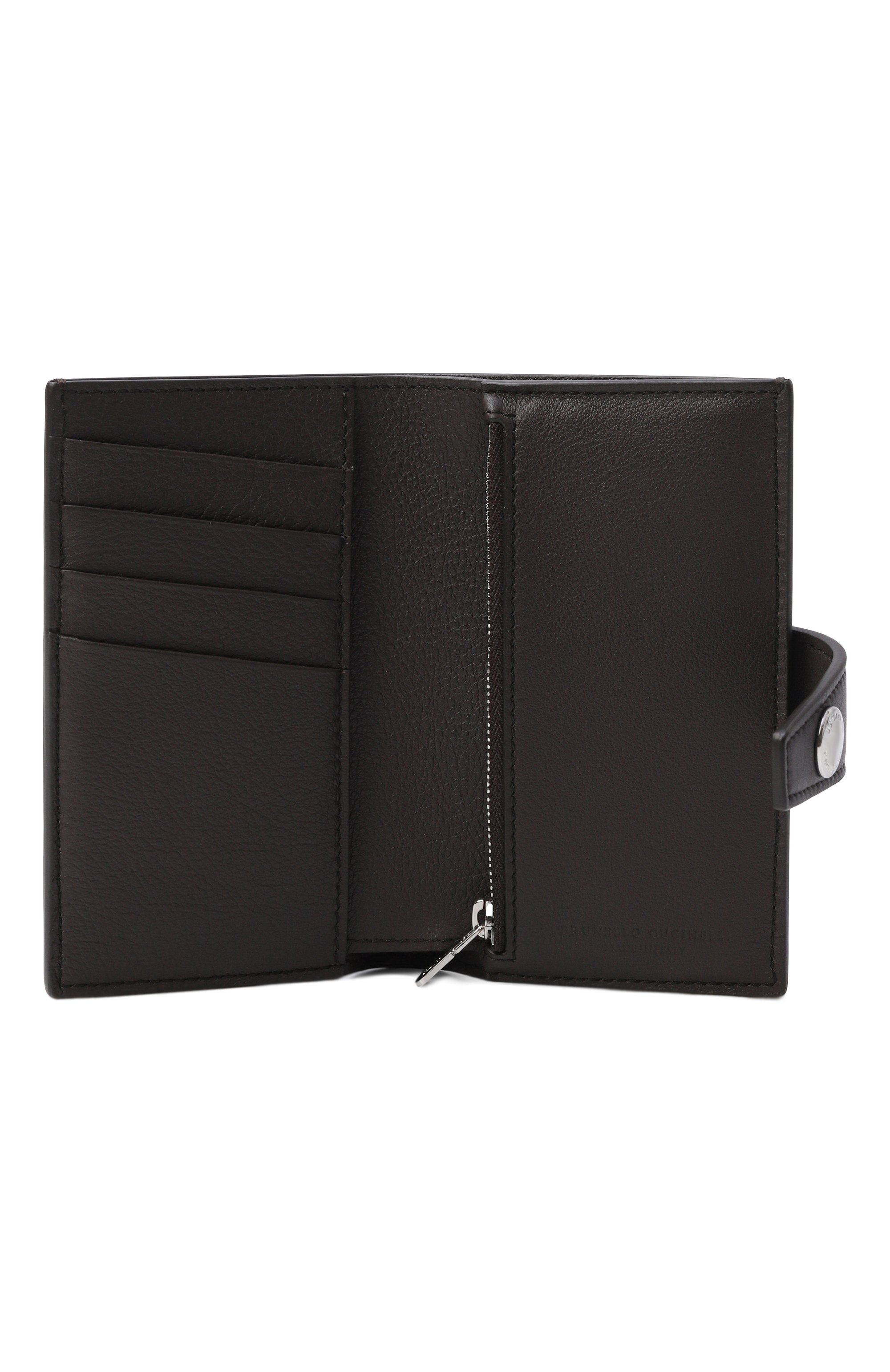 Кожаное портмоне BRUNELLO CUCINELLI коричневого цвета по цене 85800 руб., арт. MWZNBU439, фото 3 Кожаное портмоне BRUNELLO CUCINELLI, арт. MWZNBU439, фото 3