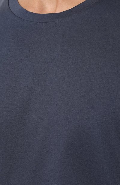 Хлопковая футболка BOSS синего цвета по цене 11950 руб., арт. 50468395, фото 5 Хлопковая футболка BOSS, арт. 50468395, фото 5