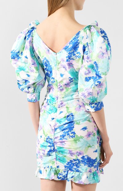 Шелковое платье ALESSANDRA RICH голубого цвета по цене 183500 руб., арт. FAB2009-F2780, фото 4 Шелковое платье ALESSANDRA RICH, арт. FAB2009-F2780, фото 4