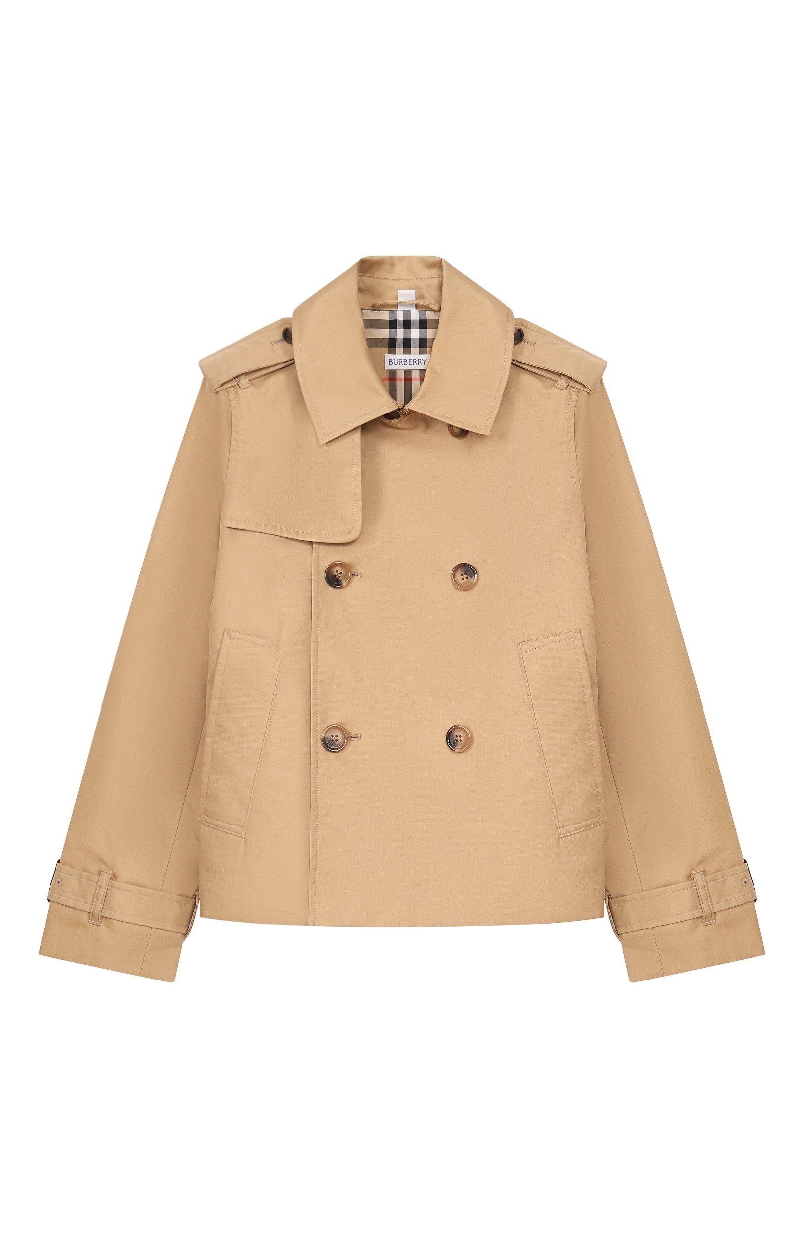 Хлопковый тренч BURBERRY бежевого цвета по цене 89950 руб., арт. 8126123, фото 1 Хлопковый тренч BURBERRY, арт. 8126123, фото 1