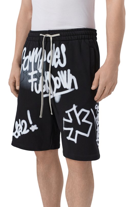 Хлопковые шорты Comme des Fuckdown CFABM01945 Чёрный  CFABM01945 Фото 3