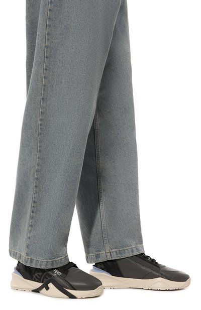 Кожаные кроссовки flow FENDI, арт. 7E1392/AJZH, фото 3