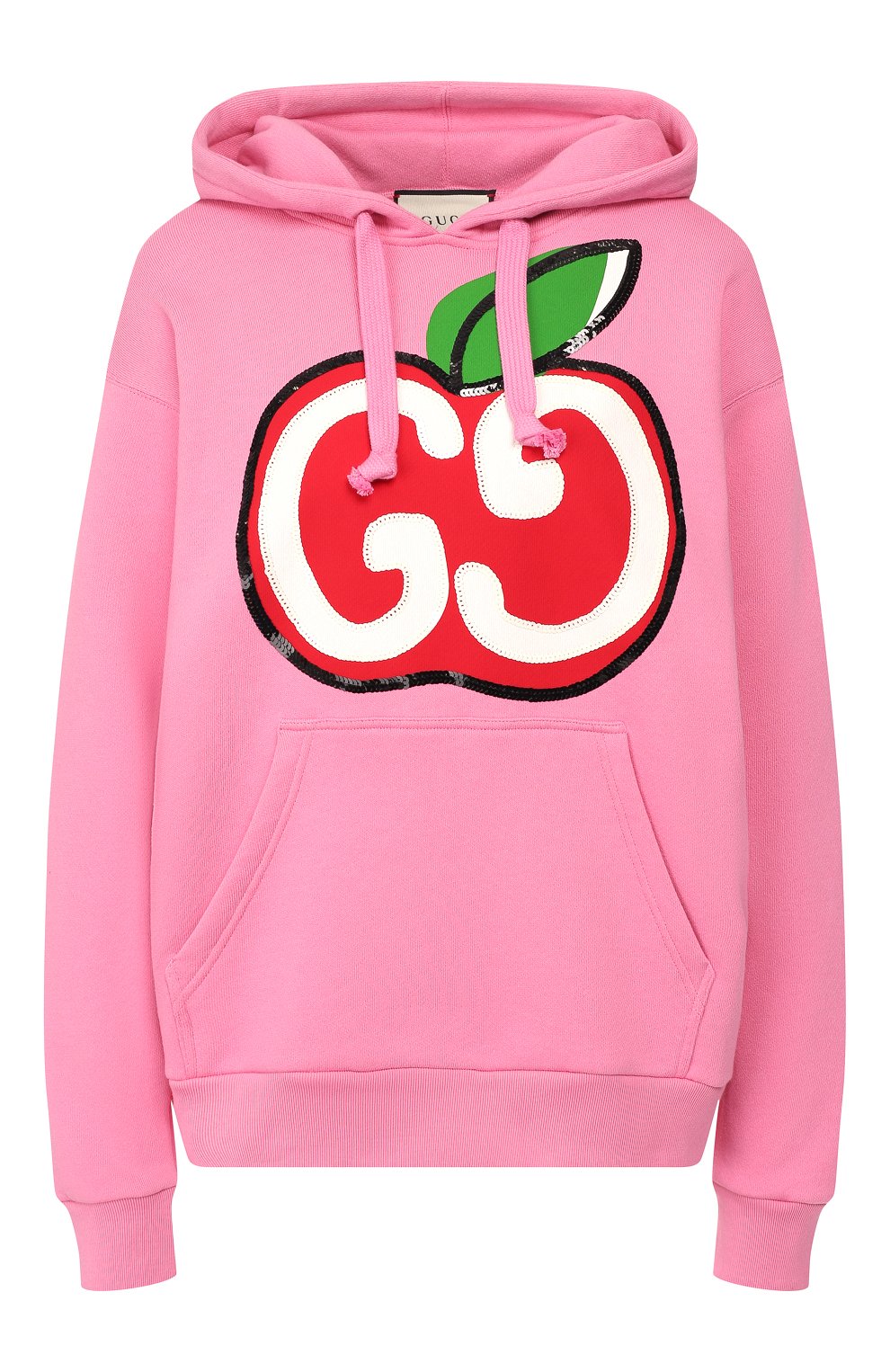 Хлопковое худи GUCCI розового цвета по цене 158400 руб., арт. 610160/XJCCK, фото 1 Хлопковое худи GUCCI, арт. 610160/XJCCK, фото 1