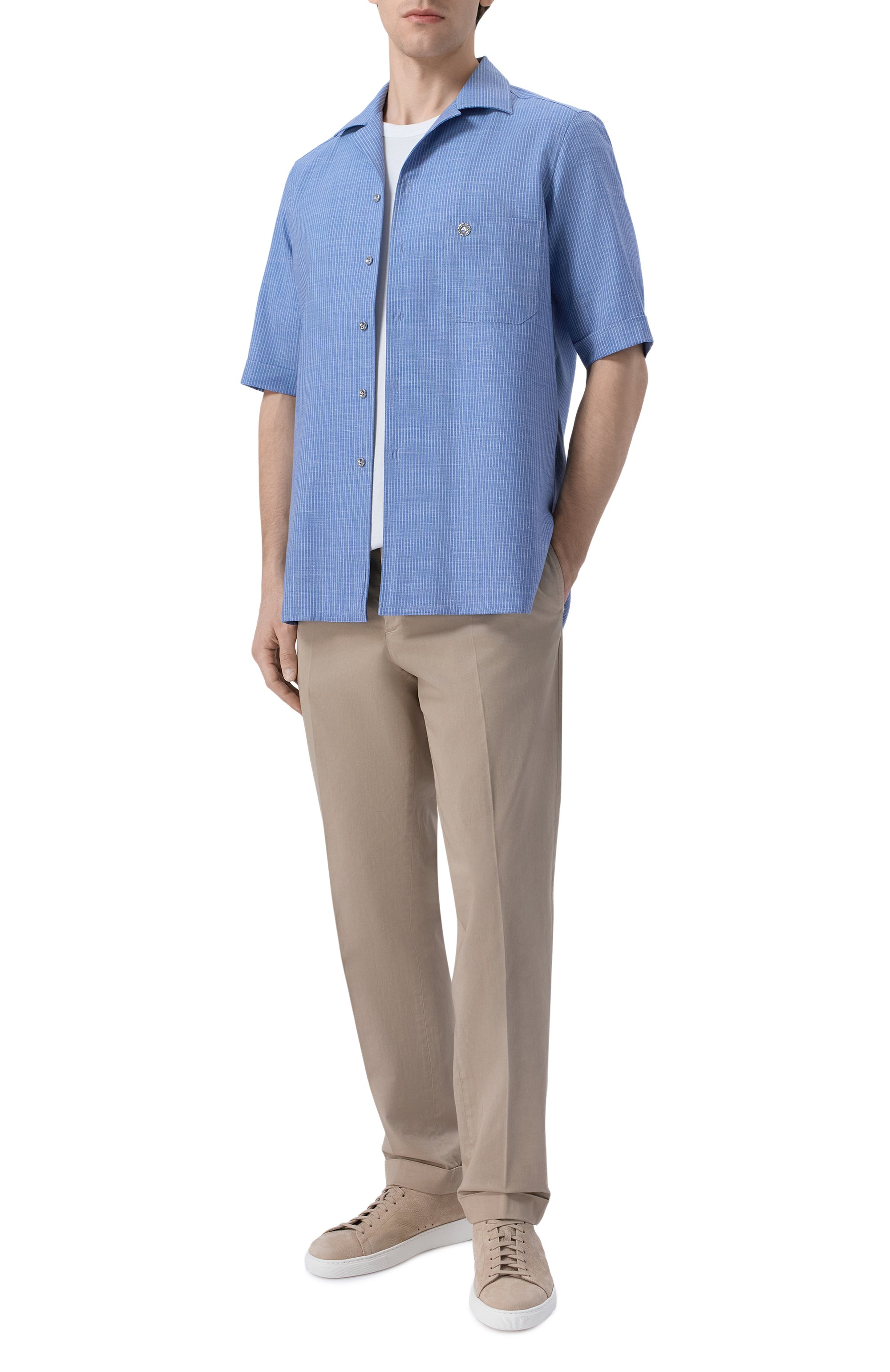 Рубашка из шерсти и шелка STEFANO RICCI, арт. SP008239/WKL09U, фото 2