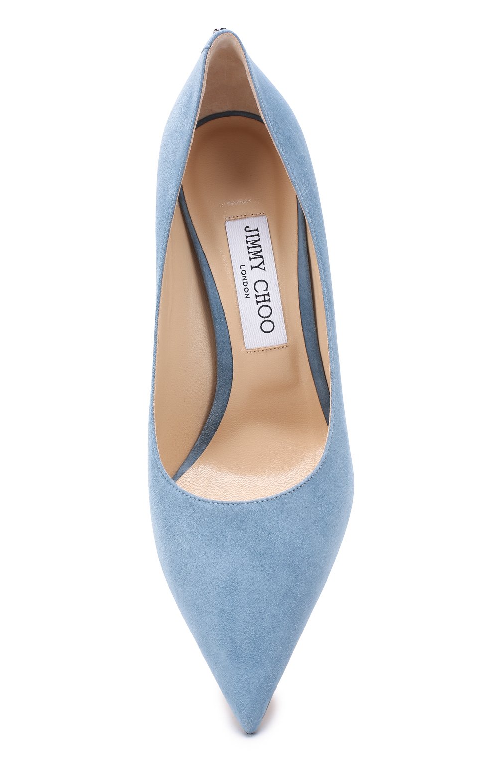 Женские голубые замшевые туфли love 85 JIMMY CHOO купить в