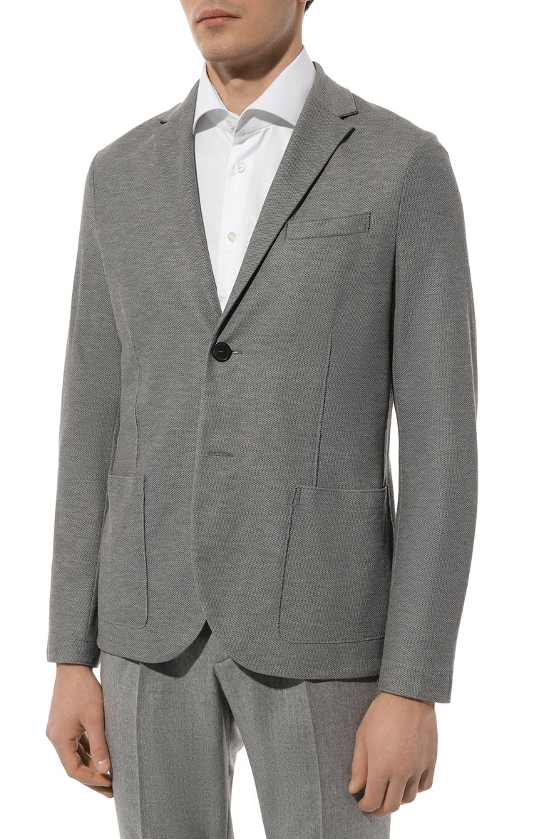 Хлопковый пиджак HARRIS WHARF LONDON, арт. C8P22PPR, фото 5