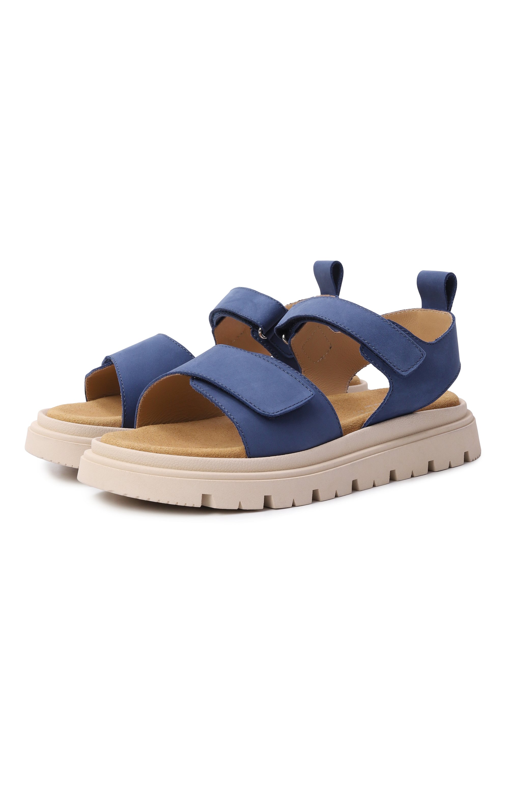 Кожаные сандалии MONTELPARE TRADITION синего цвета по цене 21350 руб., арт. MT16057/VAR2_002, фото 1 Кожаные сандалии MONTELPARE TRADITION, арт. MT16057/VAR2_002, фото 1