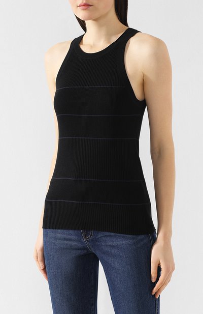 Топ из смеси шелка и кашемира PROENZA SCHOULER черного цвета по цене 37600 руб., арт. R1917174-KS038, фото 3 Топ из смеси шелка и кашемира PROENZA SCHOULER, арт. R1917174-KS038, фото 3