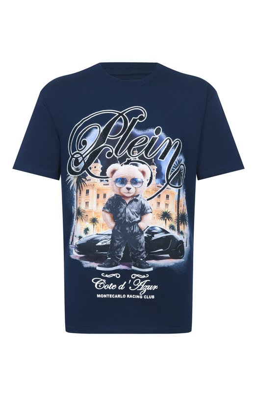 Хлопковая футболка Philipp Plein SAFC MTK8894 PJY002N Синий SAFC MTK8894 PJY002N