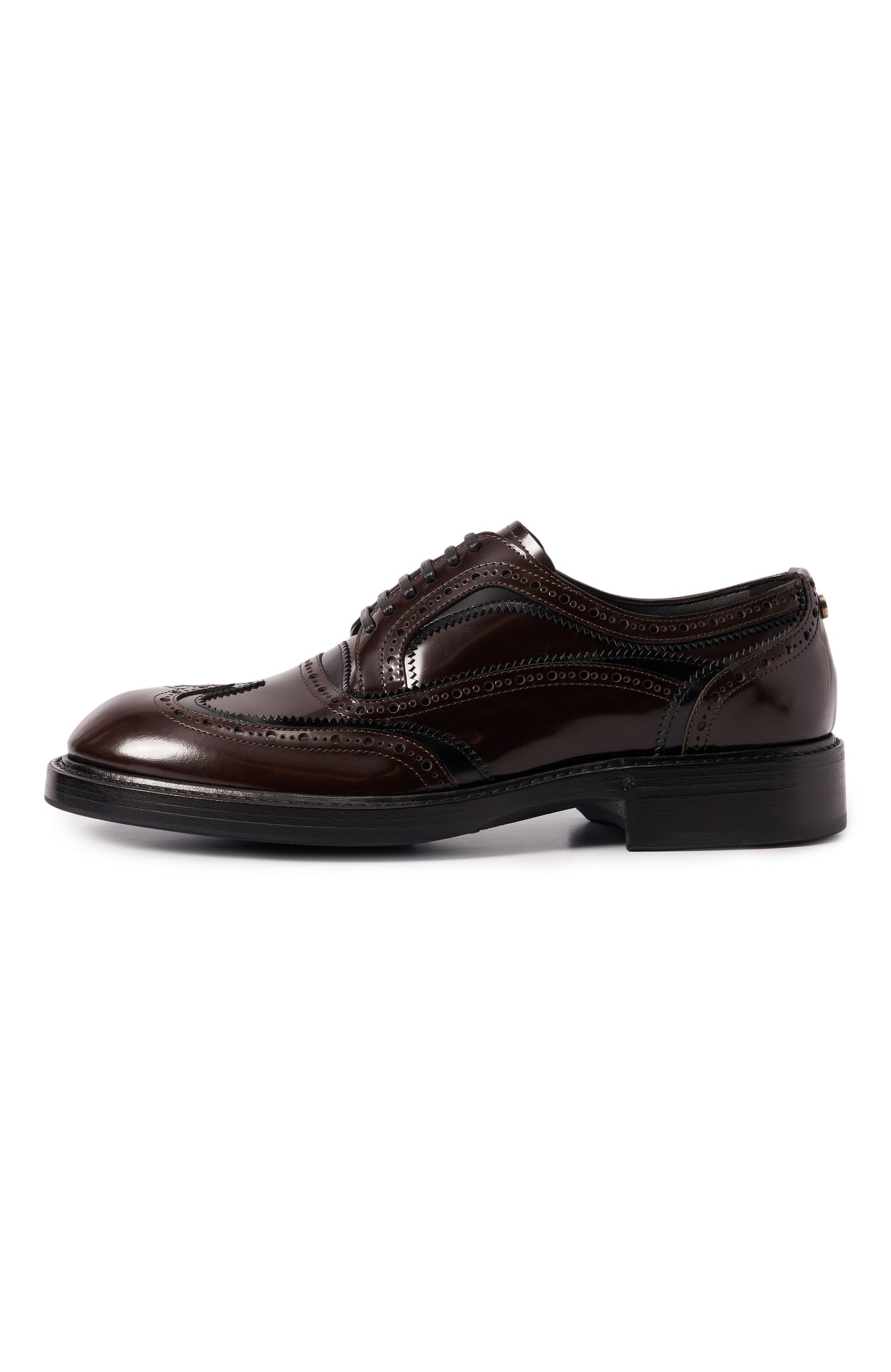 Кожаные дерби gonzaga DOLCE & GABBANA темно-коричневого цвета по цене 155000 руб., арт. A10922/A0792, фото 3 Кожаные дерби gonzaga DOLCE & GABBANA, арт. A10922/A0792, фото 3