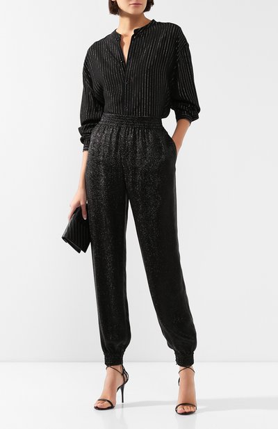 Джоггеры из вискозы SAINT LAURENT, арт. 602857/Y724V, фото 2