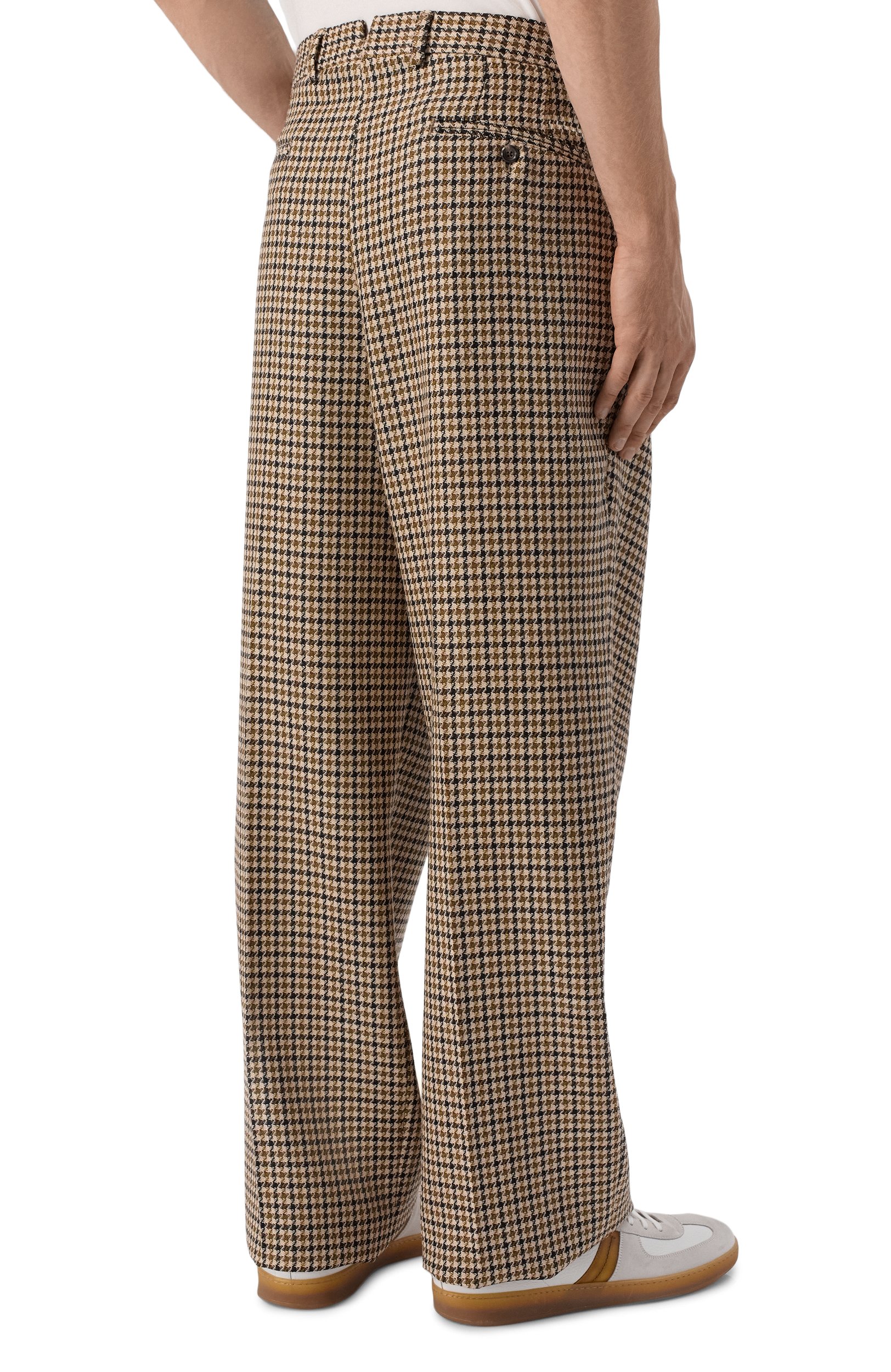 Шерстяные брюки EMPORIO ARMANI бежевого цвета по цене 92600 руб., арт. EM007122/TE23217, фото 4 Шерстяные брюки EMPORIO ARMANI, арт. EM007122/TE23217, фото 4