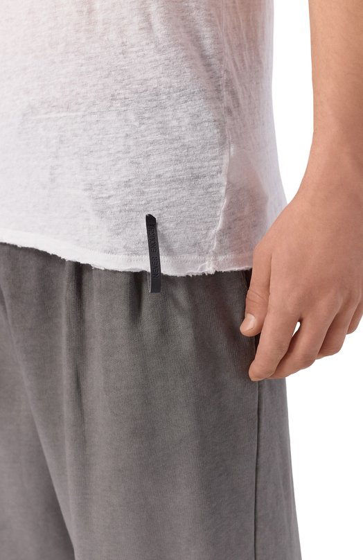 Льняная футболка Never Enough 2B5M036-038/MTH068 K346 Белый  2B5M036-038/MTH068 K346 Фото 5