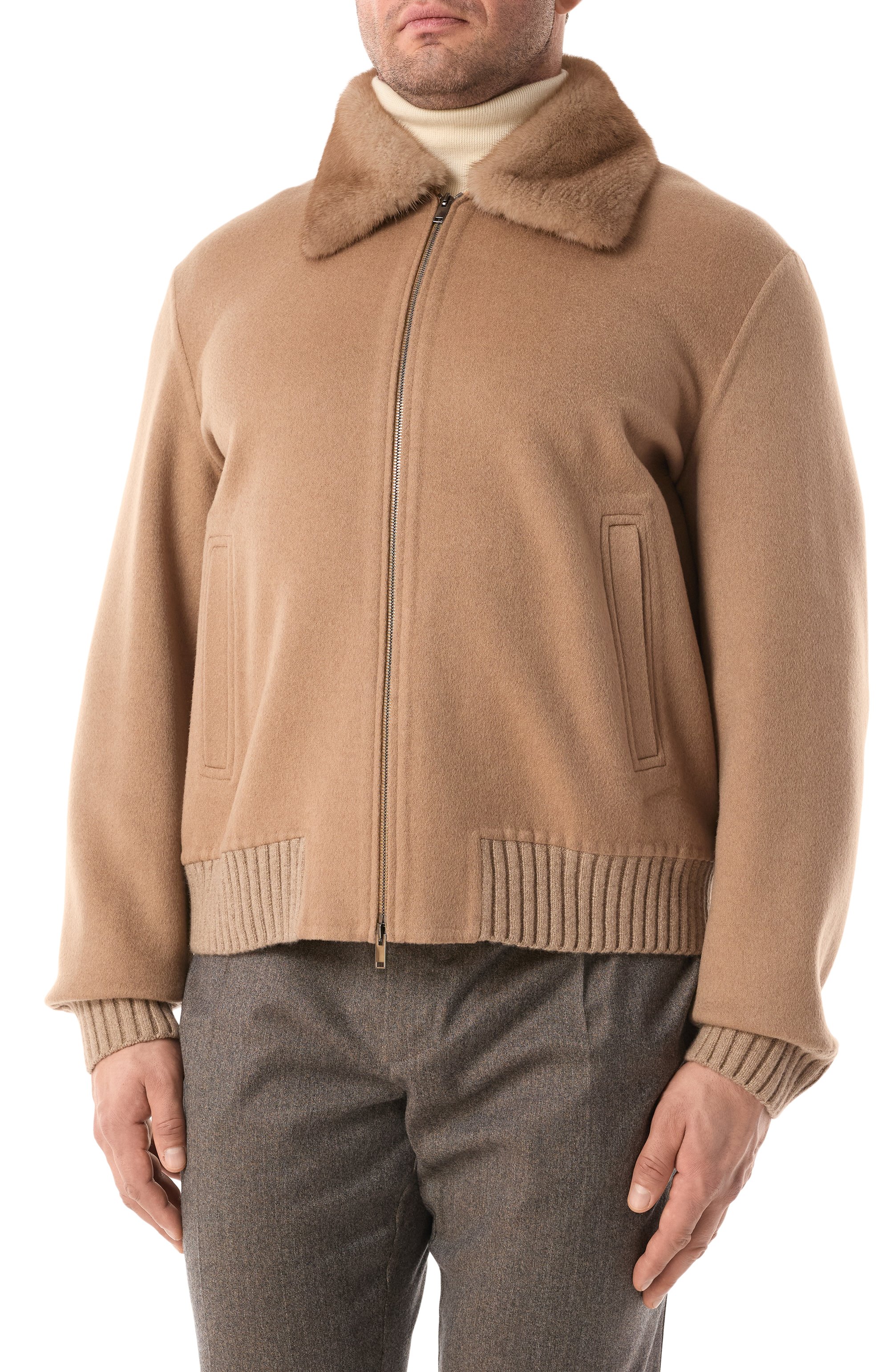 Кашемировый бомбер с отделкой из норки MVST, арт. FTECK-ES4255-2V BS/LC1640, фото 3