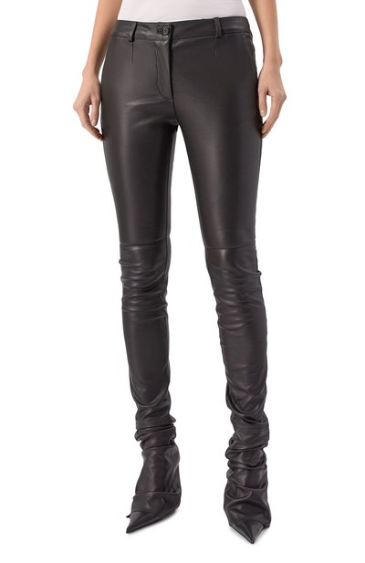 Кожаные брюки DOLCE & GABBANA, арт. FTDFKL/HULYL, фото 3