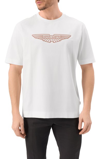 Хлопковая футболка boss x aston martin BOSS CAMEL, арт. 50537881, фото 3