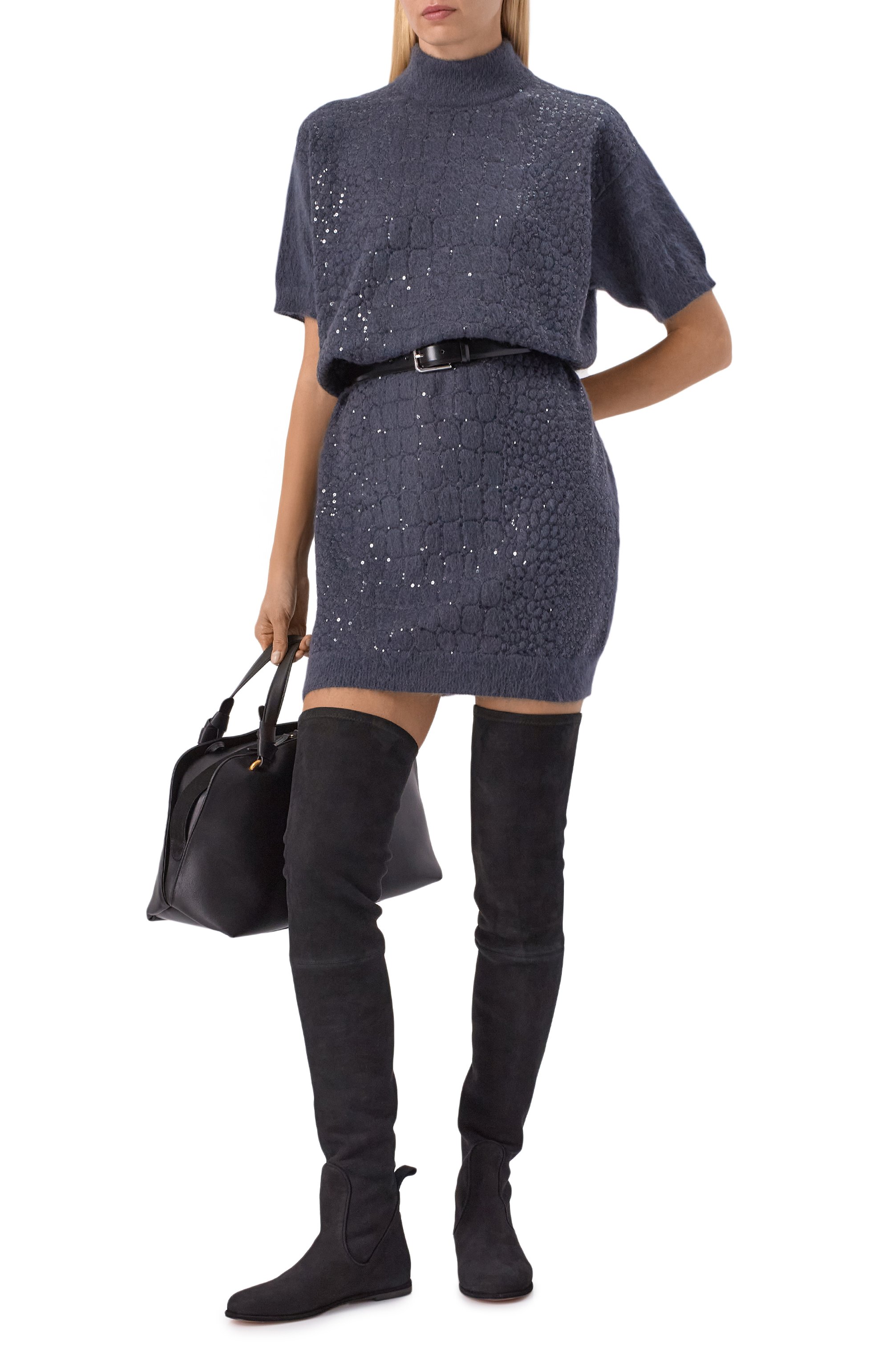 Замшевые ботфорты KITON, арт. D60833K0520H04, фото 3