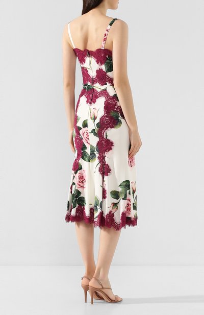 Платье из смеси шелка и хлопка DOLCE & GABBANA, арт. F6YU8T/FSAZD, фото 4