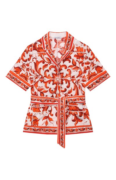 Хлопковая рубашка DOLCE & GABBANA, арт. L56S07/G7P4J