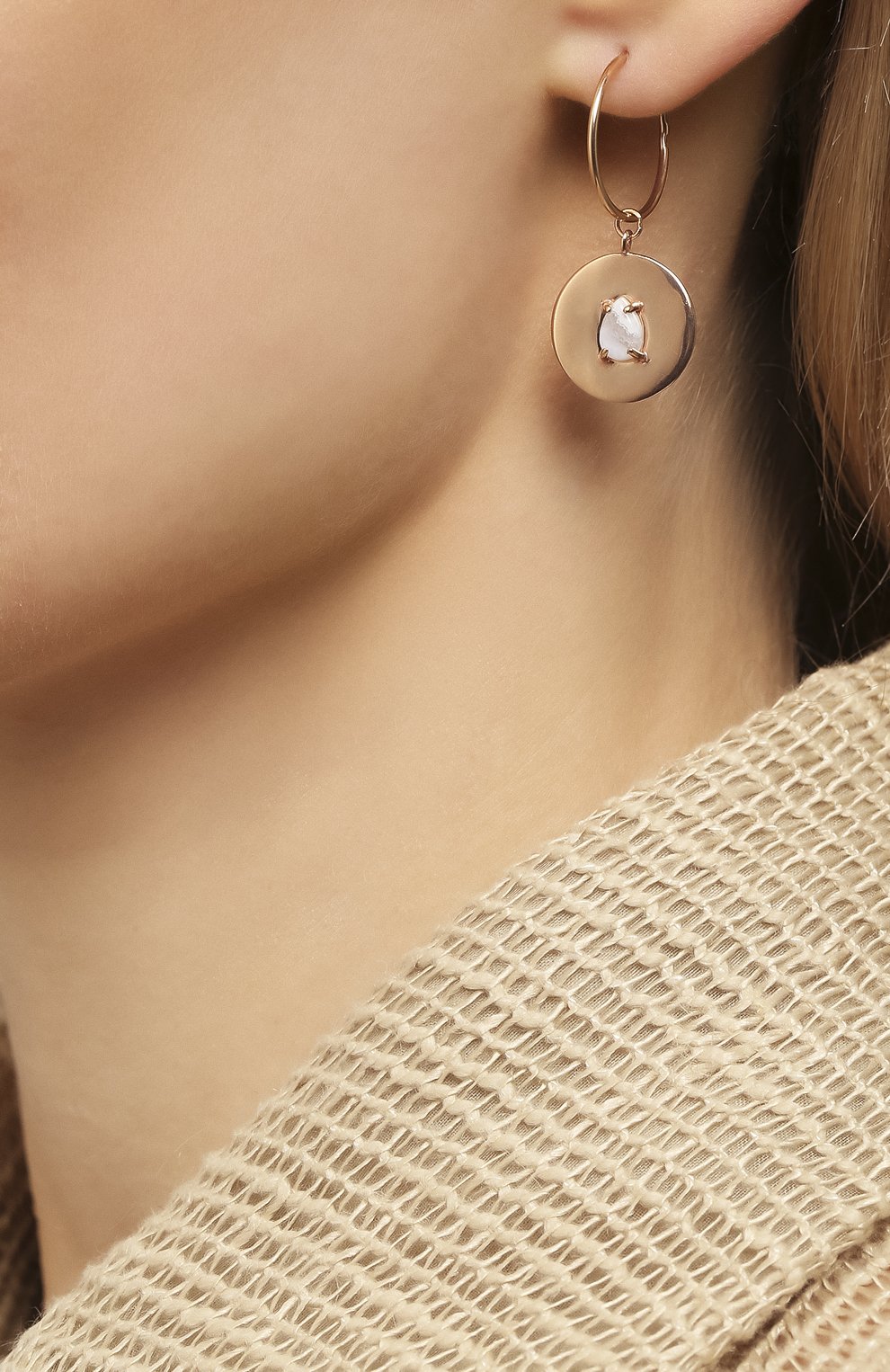 Серьги с голубым агатом: овен MOONKA, арт. in-er-agt, фото 2