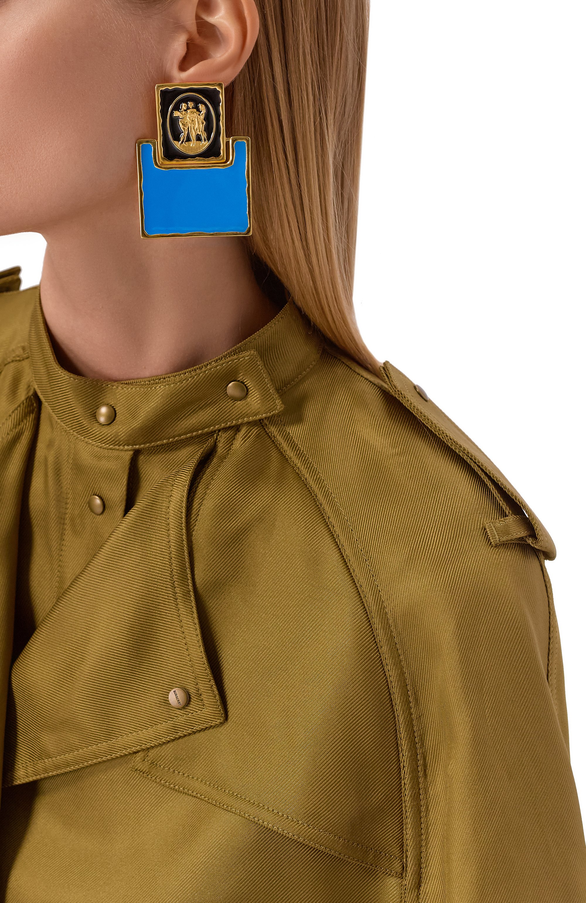 Серьги NINA RICCI синего цвета по цене 68800 руб., арт. 26PBB0208/MET027, фото 2 Серьги NINA RICCI, арт. 26PBB0208/MET027, фото 2