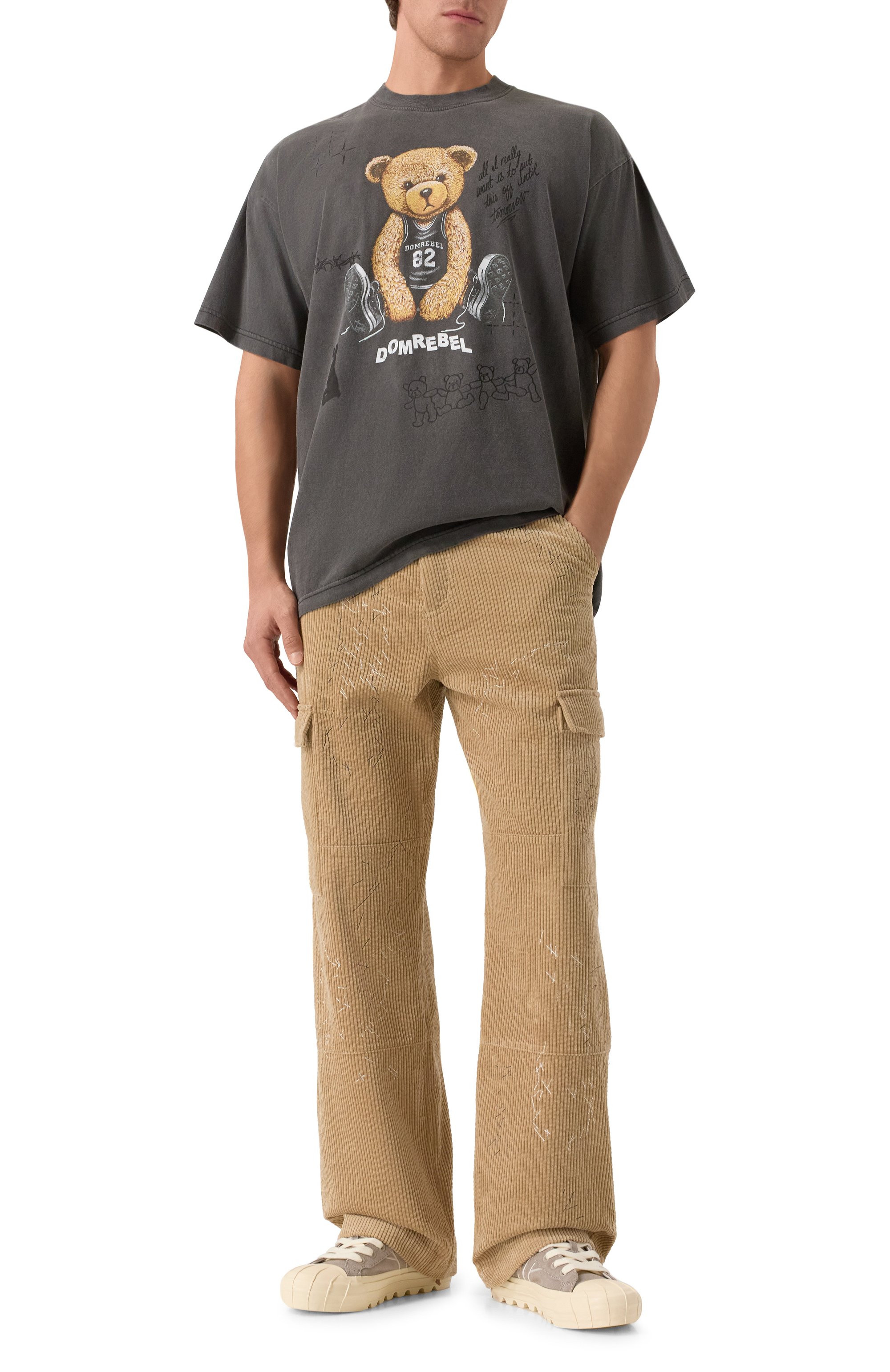 Хлопковая футболка DOMREBEL, арт. M PLAY SKETCH, фото 2