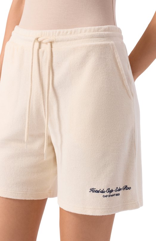 Хлопковые шорты Sporty and Rich SH02760673CR01 Кремовый  SH02760673CR01 Фото 5