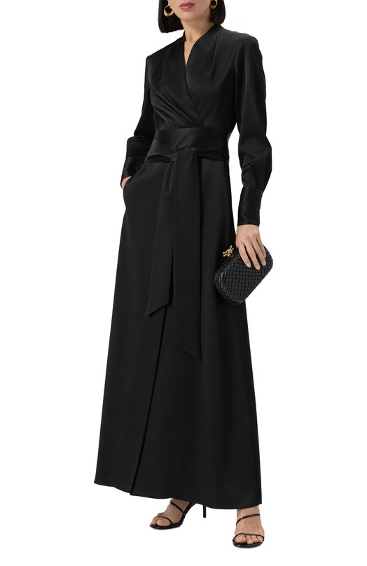 Атласное платье Kiton D60302K04S4607 Чёрный  D60302K04S4607 Фото 2