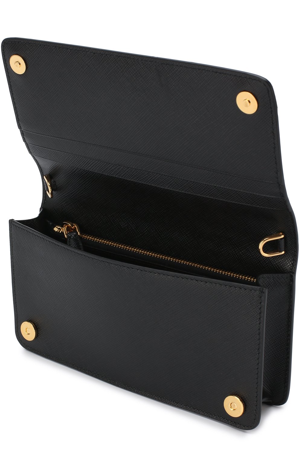 Кожаный кошелек на цепочке с логотипом бренда PRADA, арт. 1ZH029-QWA-F0002, фото 4