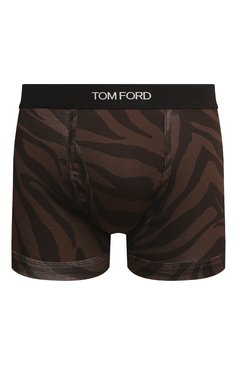 Мужские хлопковые боксеры TOM FORD темно-коричневого цвета, арт. T4LC3166 | Фото 1 (Кросс-КТ: бельё; Материал сплава: Проставлено; Нос: Не проставлено; Материал внешний: Хлопок; Мужское Кросс-КТ: Трусы)