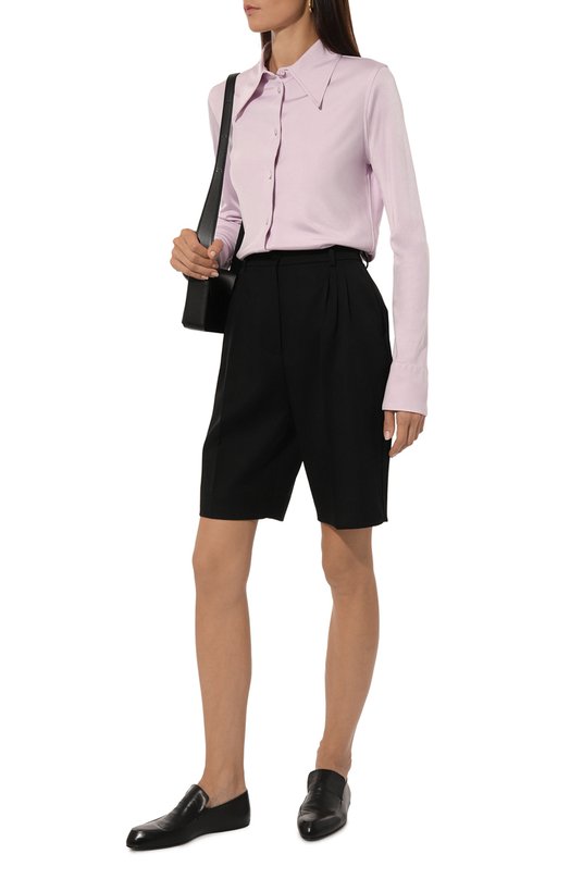 Рубашка из вискозы Jil Sander J01DL0128/J20217 Сиреневый  J01DL0128/J20217 Фото 2