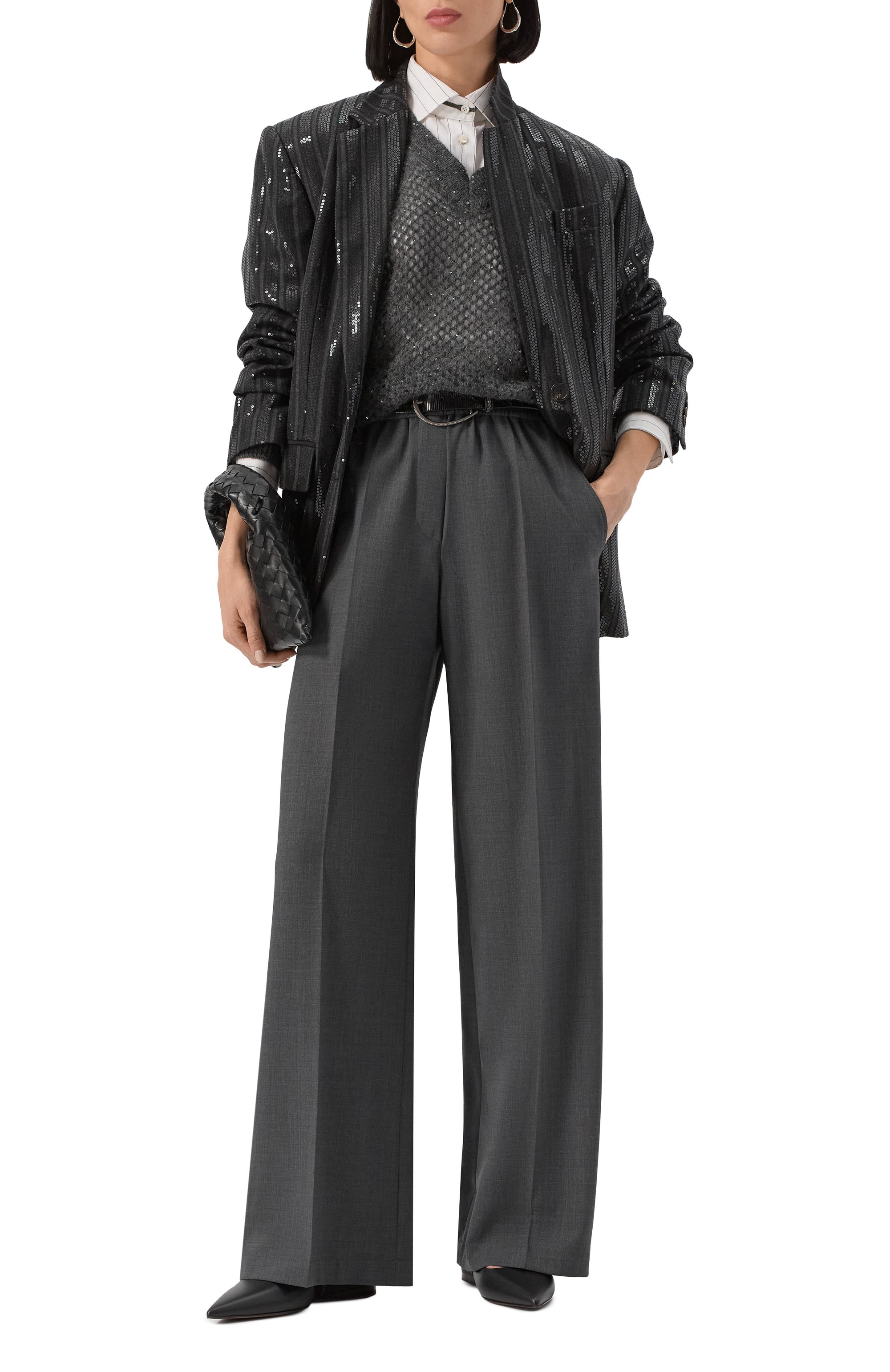 Шерстяные брюки BRUNELLO CUCINELLI, арт. MPW07P9002, фото 2