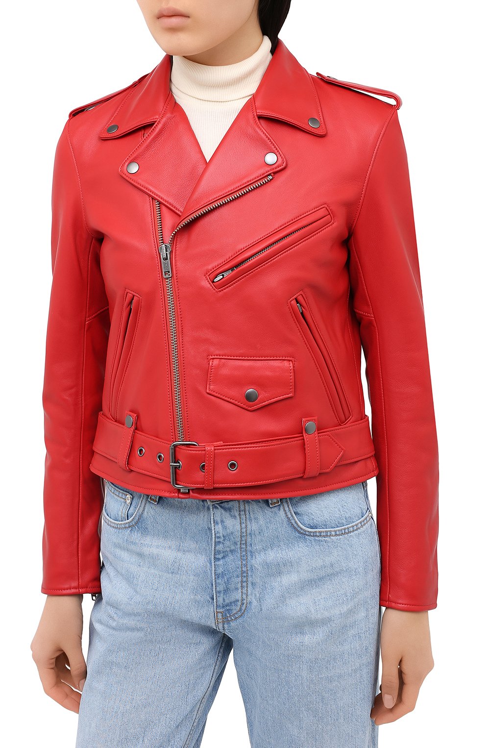 Кожаная куртка POLO RALPH LAUREN красного цвета по цене 75950 руб., арт. 211753241, фото 3 Кожаная куртка POLO RALPH LAUREN, арт. 211753241, фото 3