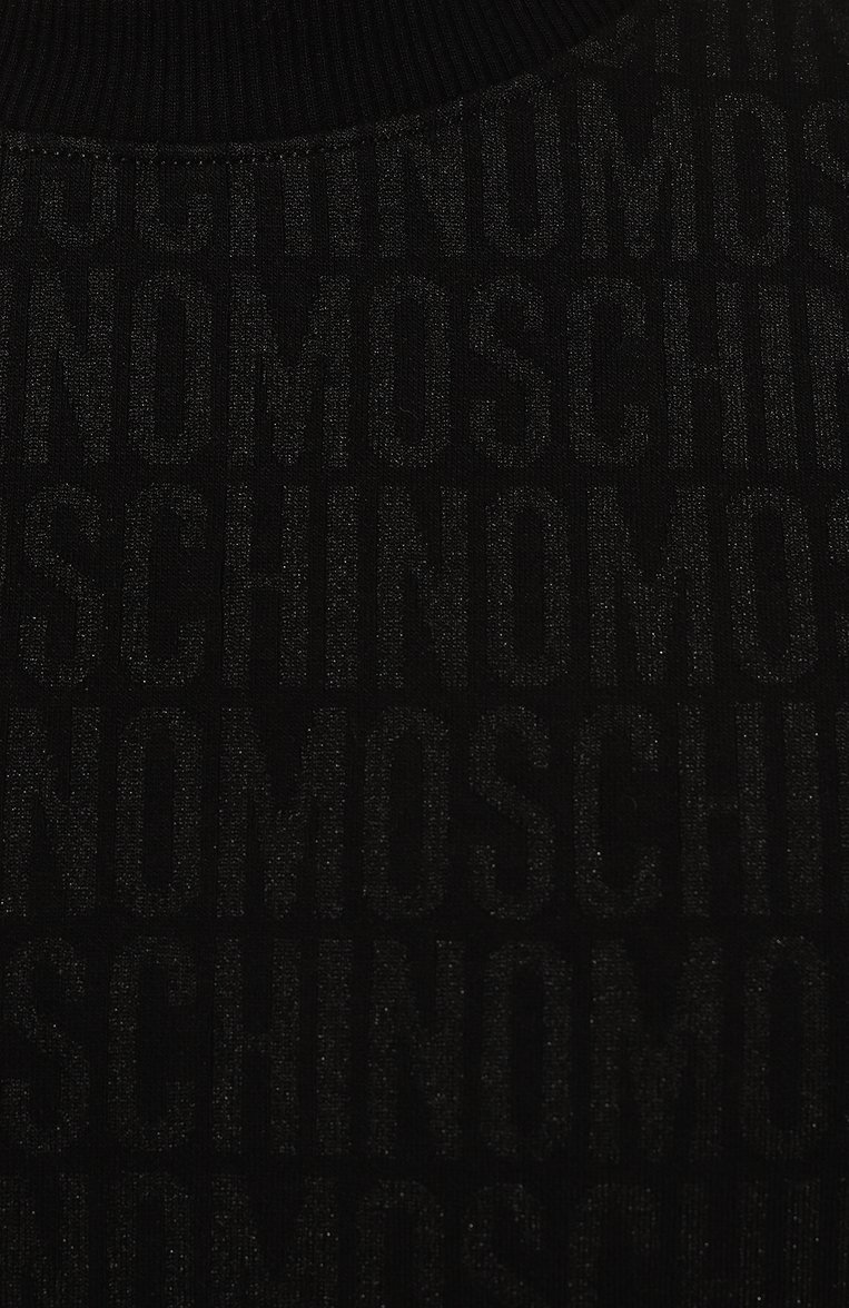 Мужской свитшот MOSCHINO черного цвета, арт. A1705/2629 | Фото 5 (Длина (для топов): Стандартные; Материал внешний: Хлопок, Синтетический материал; Драгоценные камни: Проставлено; Рукава: Длинные; Материал сплава: Проставлено; Мужское Кросс-КТ: свитшот-одежда; Принт: С принтом; Стили: Кэжуэл)