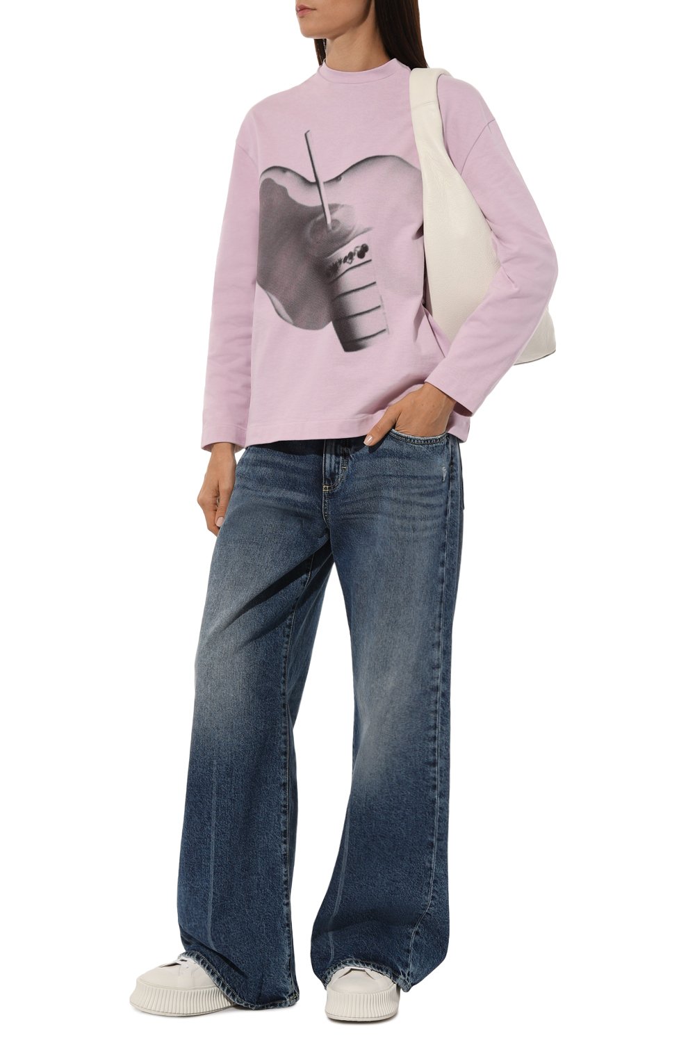 Хлопковый лонгслив JIL SANDER, арт. J03GC0120/J20218, фото 2