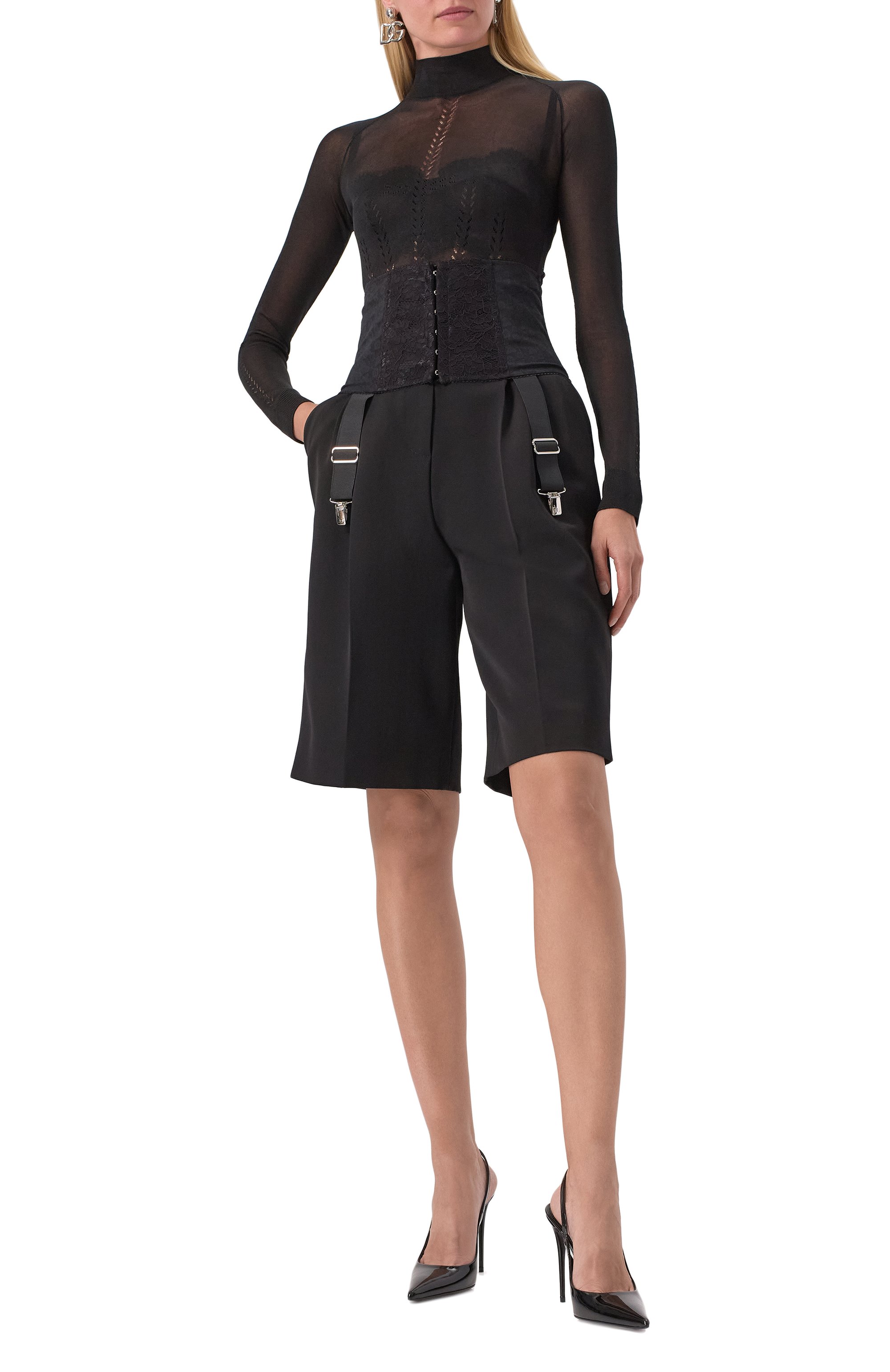 Шелковый топ DOLCE & GABBANA черного цвета по цене 209000 руб., арт. FXW44T/JBSLL, фото 2 Шелковый топ DOLCE & GABBANA, арт. FXW44T/JBSLL, фото 2