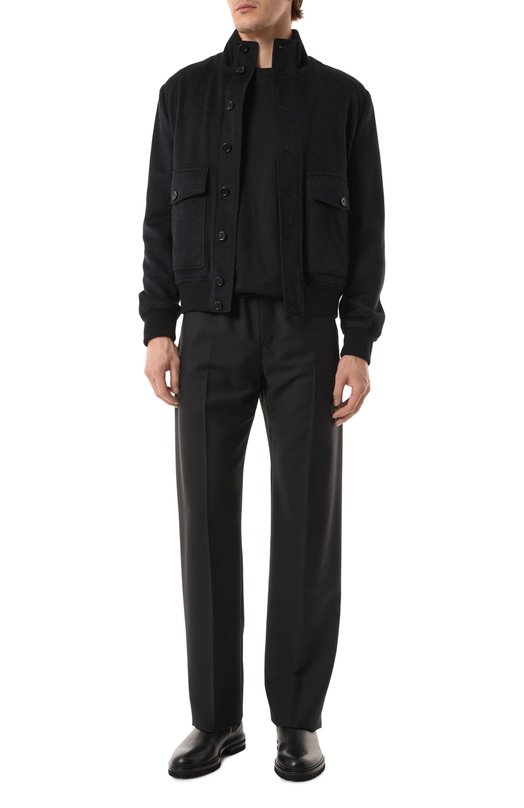 Бомбер из кашемира и шерсти Dolce & Gabbana G9BIBT/FU2D1 Синий  G9BIBT/FU2D1 Фото 2