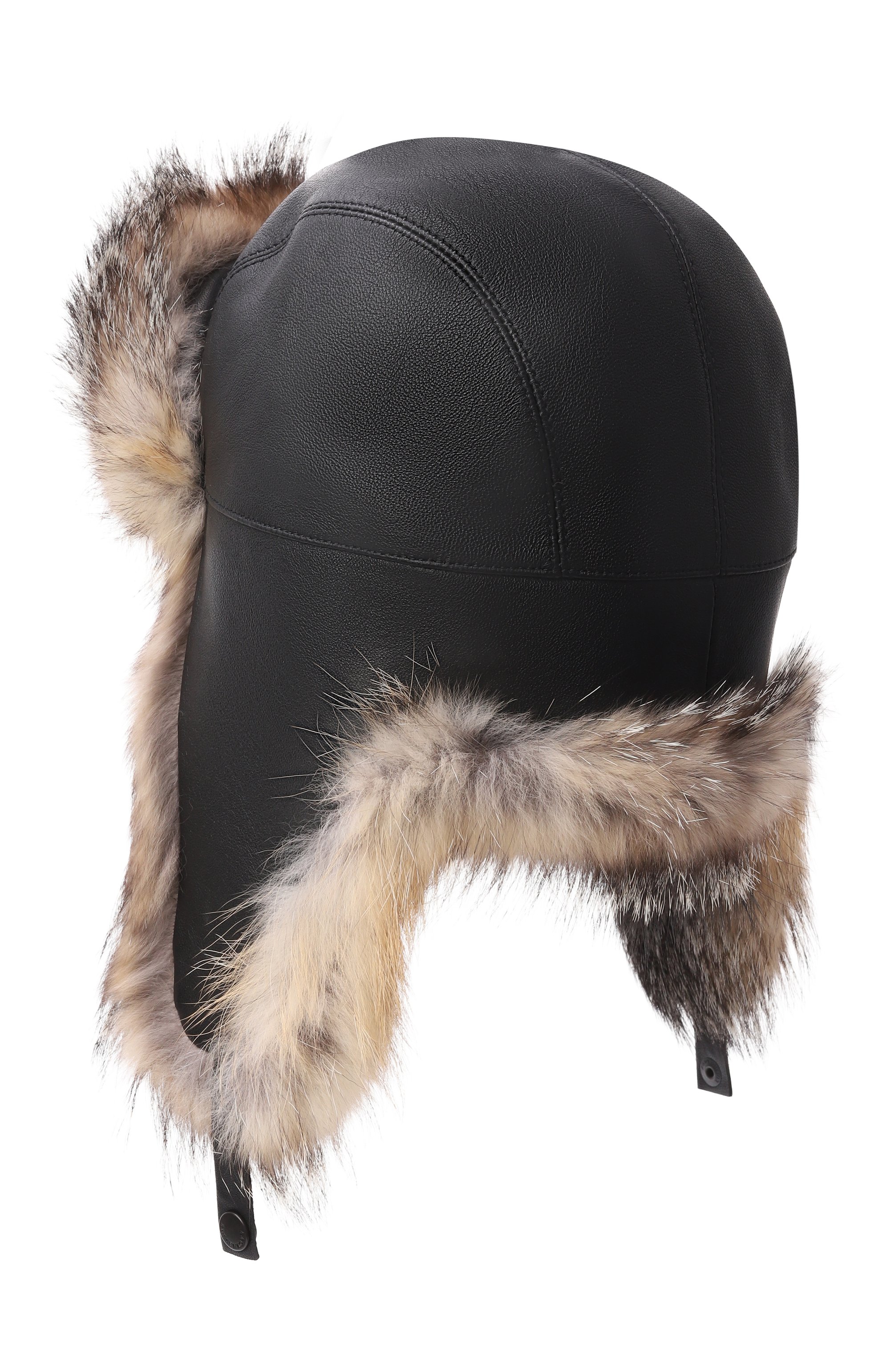 Кожаная шапка-ушанка с мехом лисы VICTORIA KUSENKOVA, арт. 338504651159, фото 2