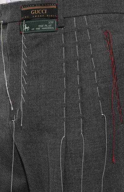 Шерстяные брюки GUCCI, арт. 585283 ZACFM, фото 5