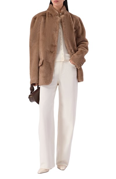 Джинсы MAX MARA STUDIO кремового цвета по цене 29950 руб., арт. MIRNA, фото 2 Джинсы MAX MARA STUDIO, арт. MIRNA, фото 2