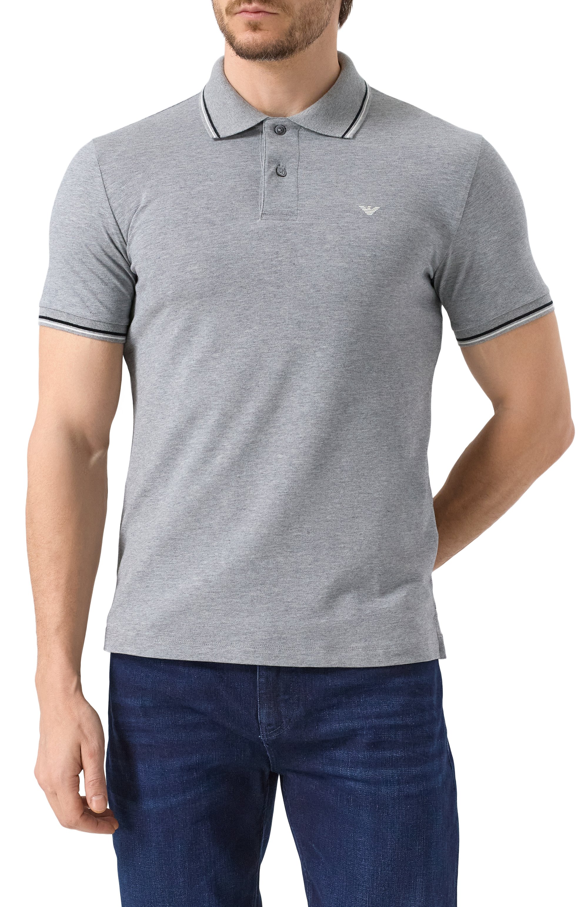 Хлопковое поло EMPORIO ARMANI, арт. 8N1FB4/1JPTZ, фото 3