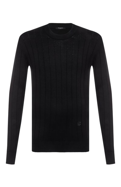 Мужской джемпер из шелка и хлопка BALMAIN, арт. FH1KD000/KI73