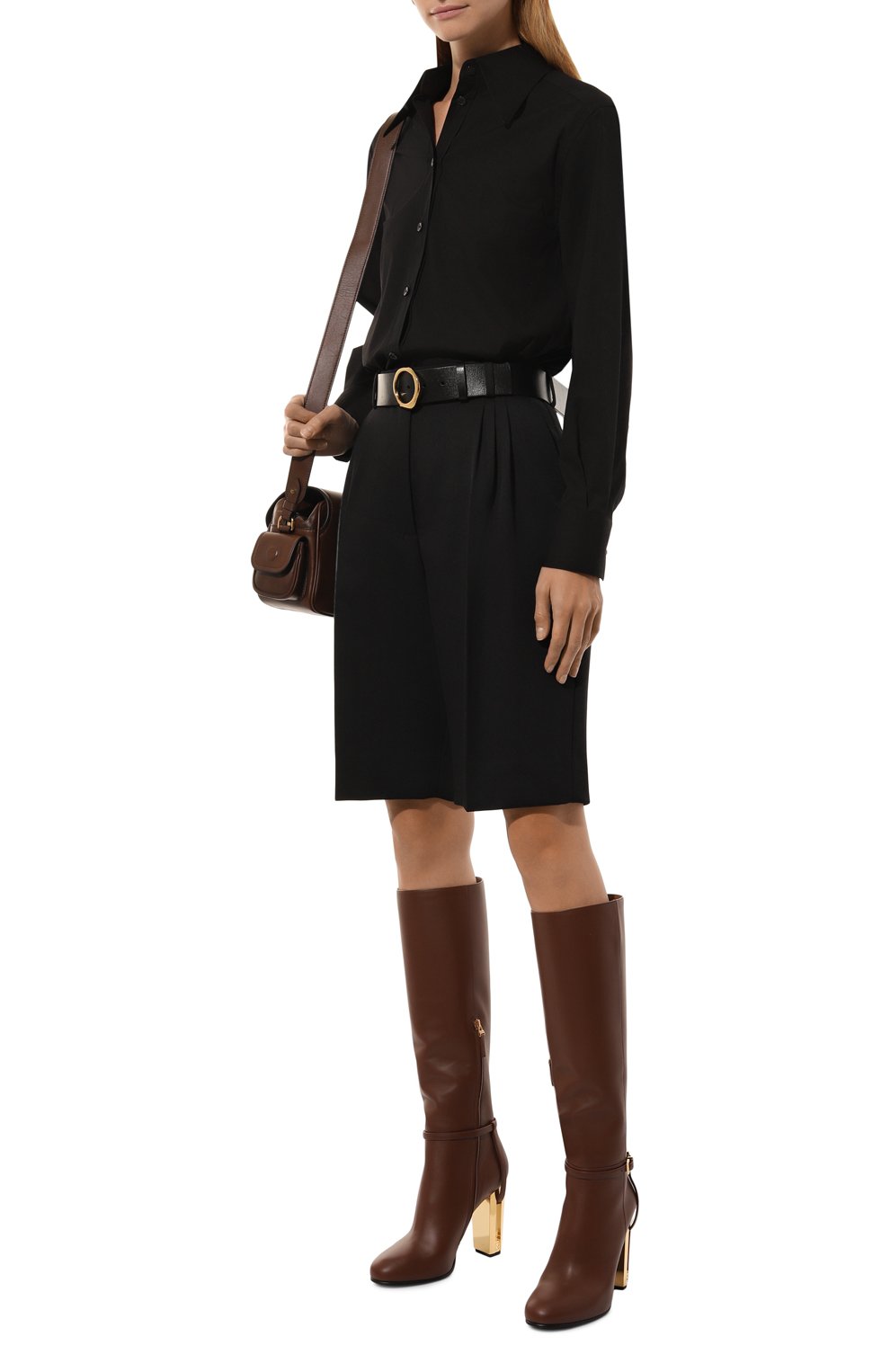 Кожаные сапоги delfina FENDI, арт. 8W8440 NA7, фото 2