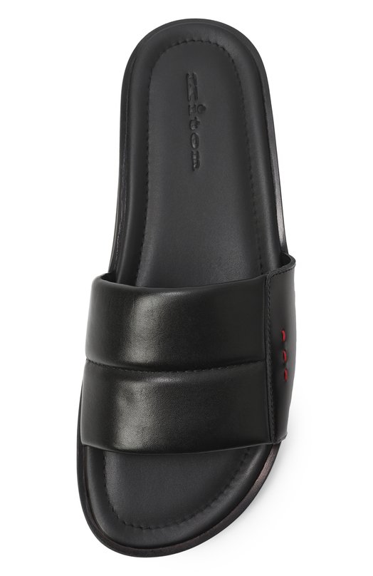 Кожаные шлепанцы Kiton USSA301N0123301 Чёрный  USSA301N0123301 Фото 6