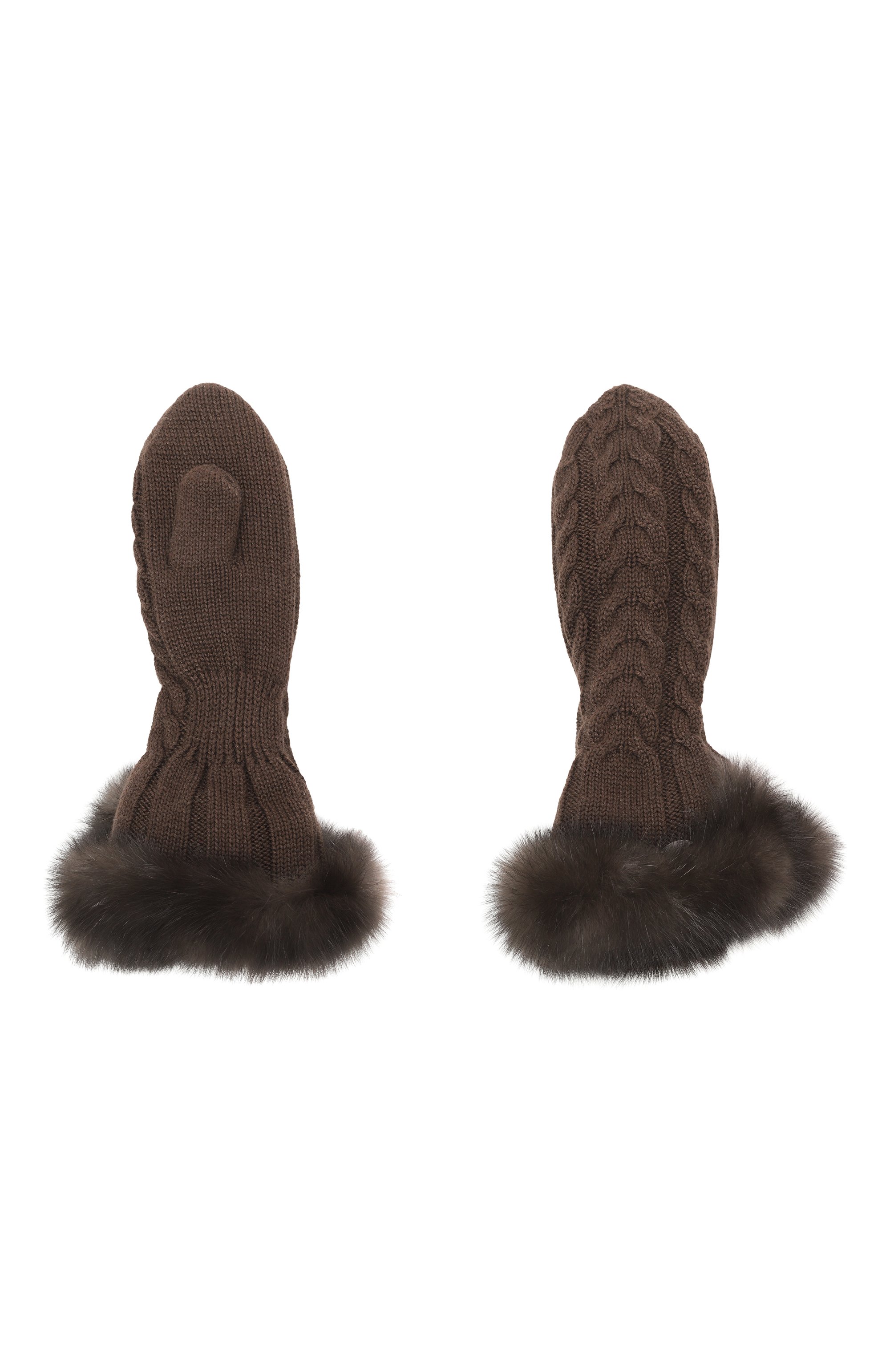 Кашемировые варежки с отделкой из соболя BLACK SABLE, арт. BS-ACSKV-EB, фото 2