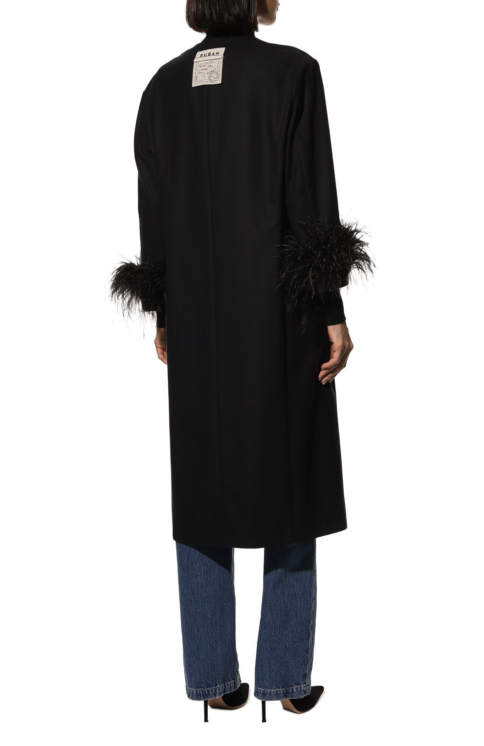 Пальто с отделкой перьями RUBAN, арт. RSS23-1.2.53.2, фото 4